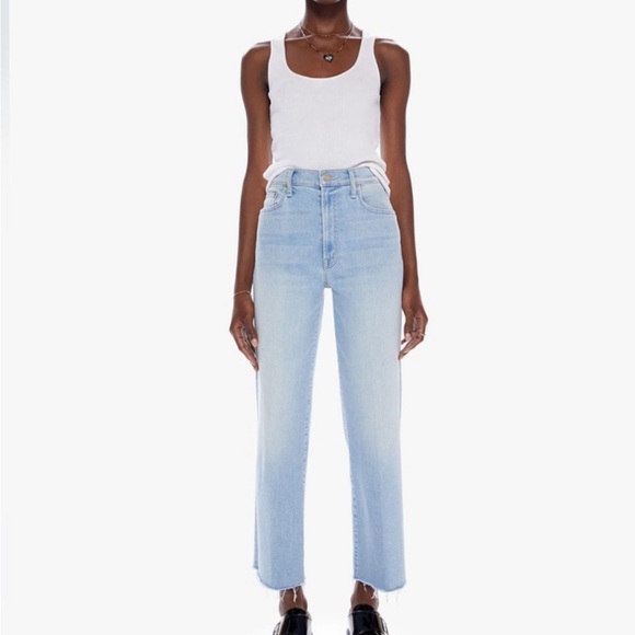 MOTHER the Rambler Zip Ankle Fray in color Chill Pill - Picture 1 of 8